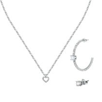Necklace and matching earrings set La Petite Story LPS20ASD05 Silver