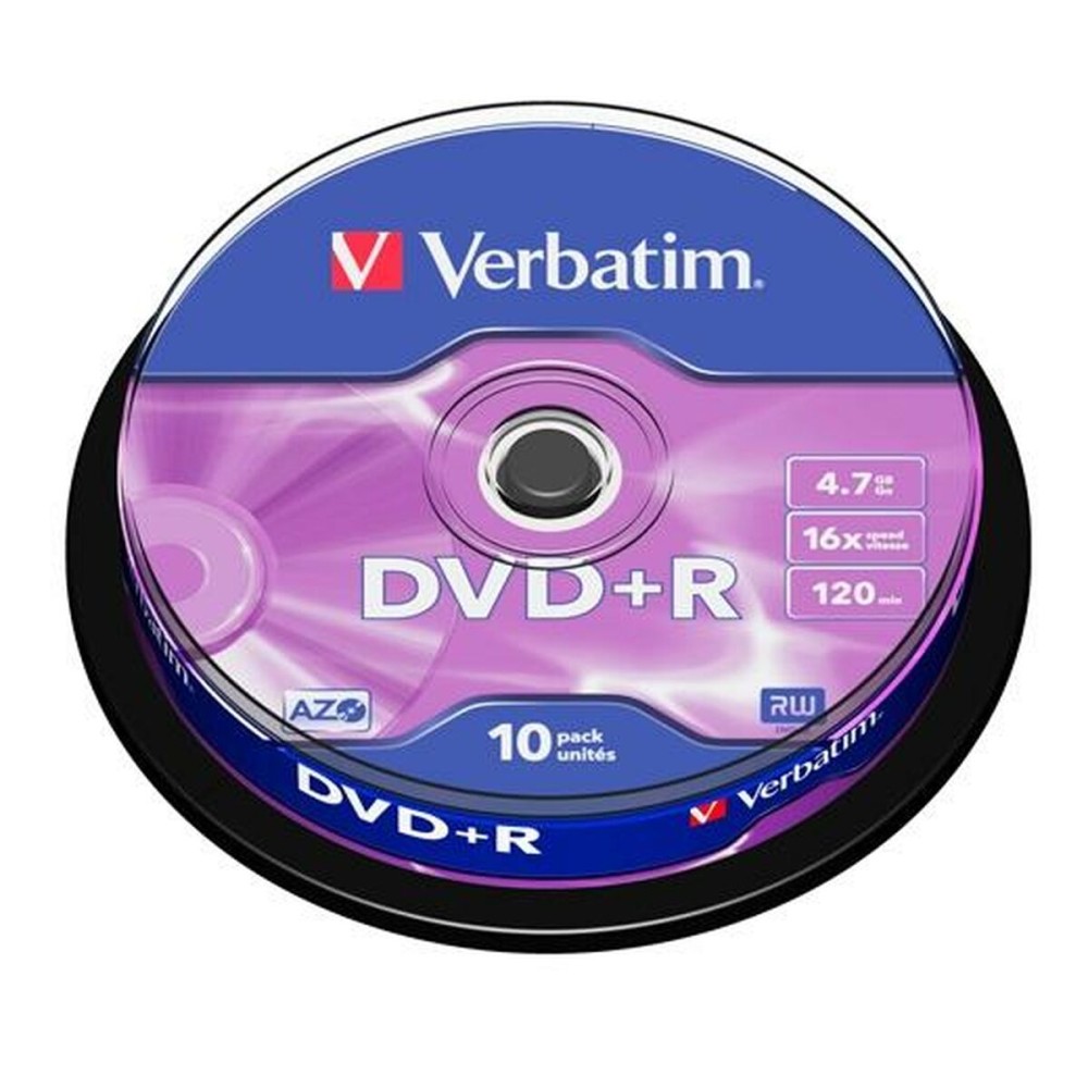 DVD+R Verbatim 4,7 GB 16x 10 Pièces (20 Unités)