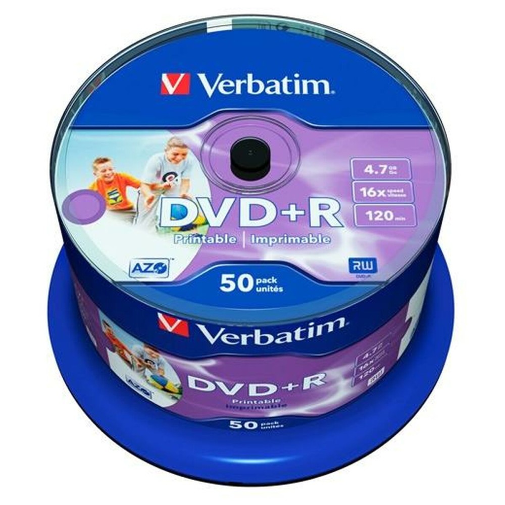 DVD+R Verbatim 4,7 GB 16x 50 Pièces (4 Unités)