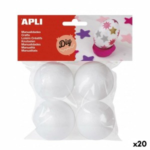 Bastelmaterial Apli 45 mm Bold Weiß (20 Stück)