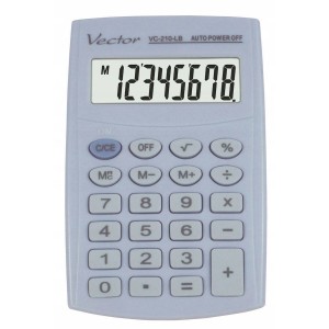 Taschenrechner Vector KAV VC-210 LB Blau Kunststoff