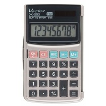 Taschenrechner Vector DK-050 Grau Kunststoff
