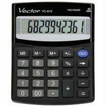 Taschenrechner Vector VC-810 Schwarz Kunststoff