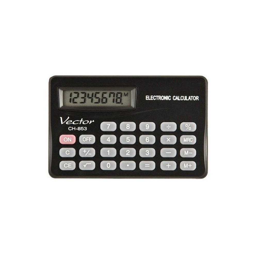 Taschenrechner Vector KAV CH-853 Schwarz Kunststoff