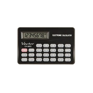 Taschenrechner Vector KAV CH-853 Schwarz Kunststoff