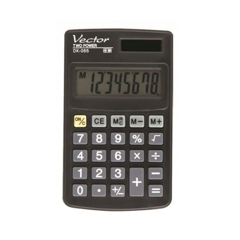 Taschenrechner Vector DK-055 Schwarz Kunststoff