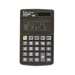 Calculatrice Vector DK-055 Noir Plastique