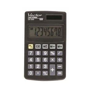 Taschenrechner Vector DK-055 Schwarz Kunststoff