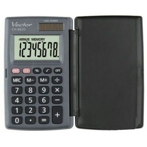 Calculatrice Vector KAV CH-862D Gris Plastique