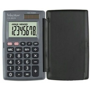 Taschenrechner Vector KAV CH-862D Grau Kunststoff