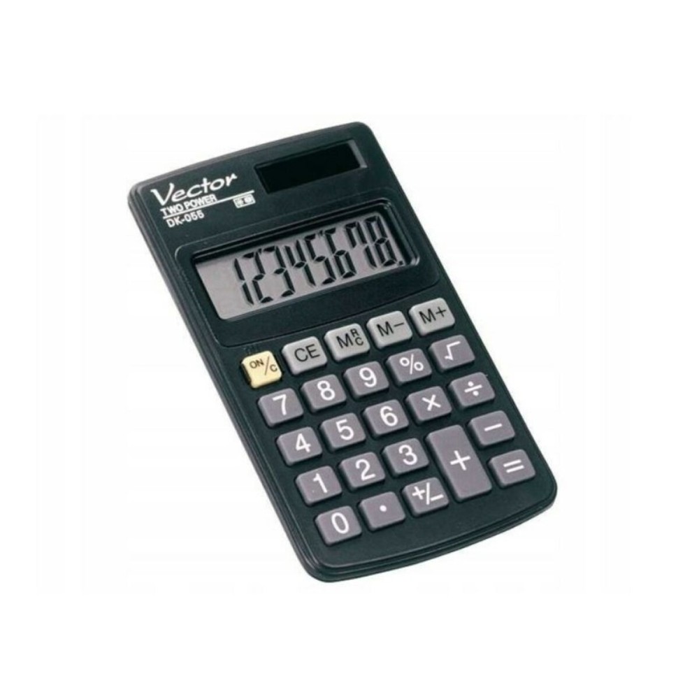 Taschenrechner Vector DK-055 Schwarz Kunststoff