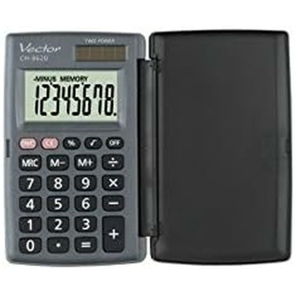 Calculatrice Vector KAV CH-862D Gris Plastique