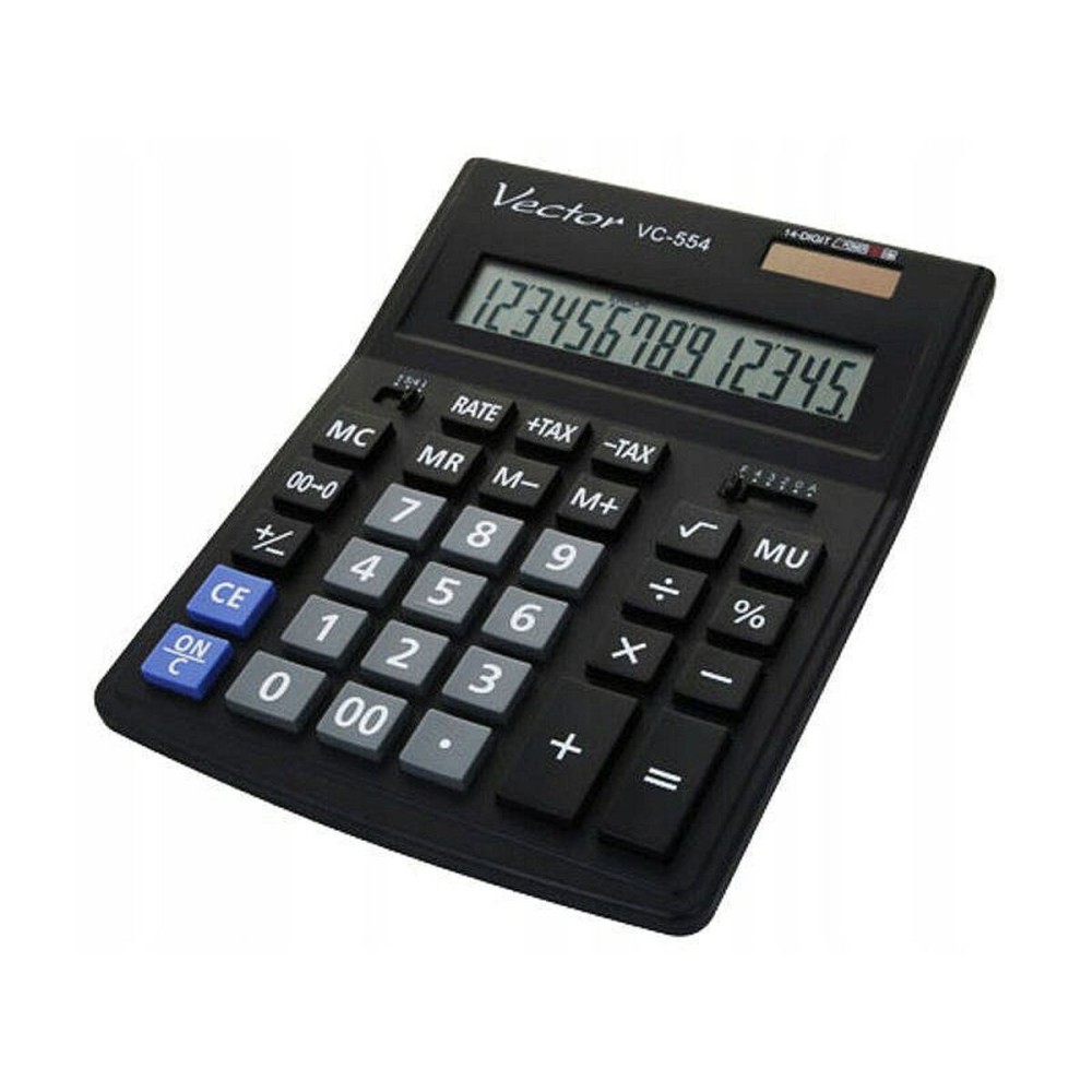 Taschenrechner Vector KAV VC-554x Schwarz Kunststoff 15,3 x 3,5 x 19,9 cm