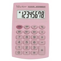 Taschenrechner Vector KAV VC-210 PK Rosa Kunststoff