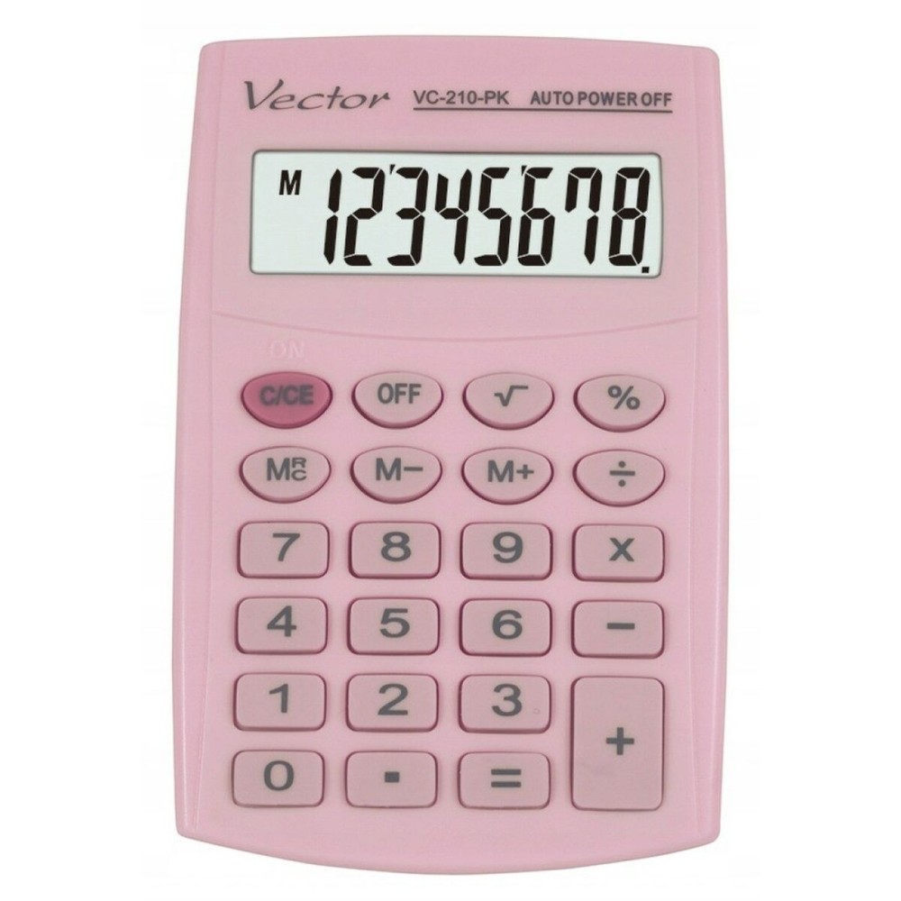 Taschenrechner Vector KAV VC-210 PK Rosa Kunststoff