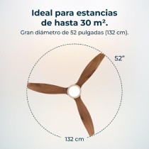 Deckenventilator Cecotec EnergySilence Aero 5295 Ø 132 cm Schwarz Gold 18 W 35 W