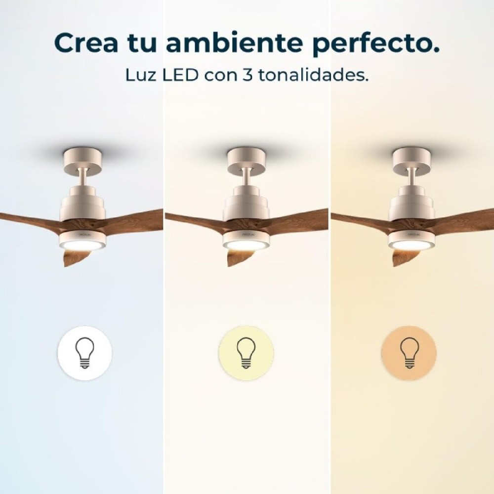 Ventilateur de Plafond Cecotec EnergySilence Aero 5295 Ø 132 cm Noir Doré 18 W 35 W