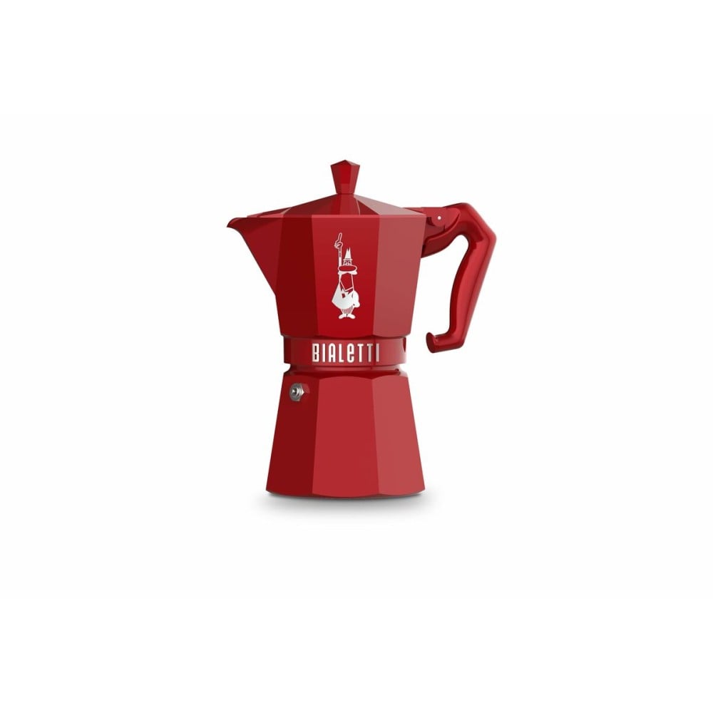 Italienische Kaffeemaschine Bialetti MOKA EXCLUSIVE Rot Aluminium 6 Tassen