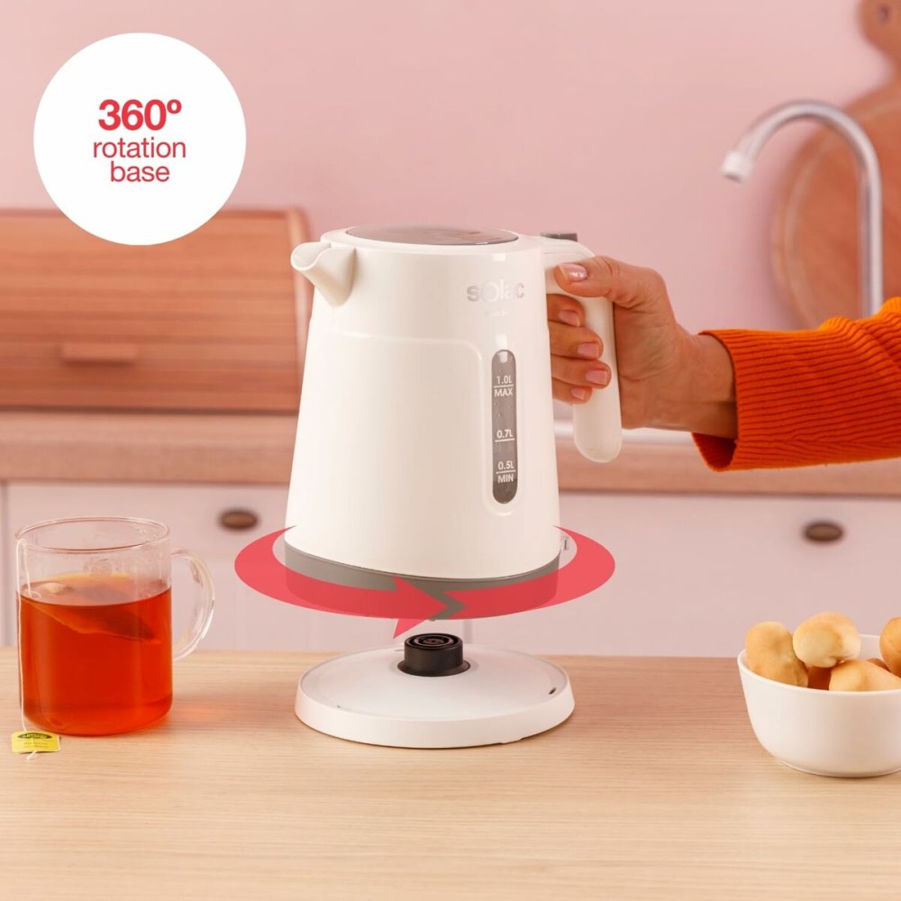 Kettle Solac KT5852 Stainless steel Plastic 2200 W 1 L