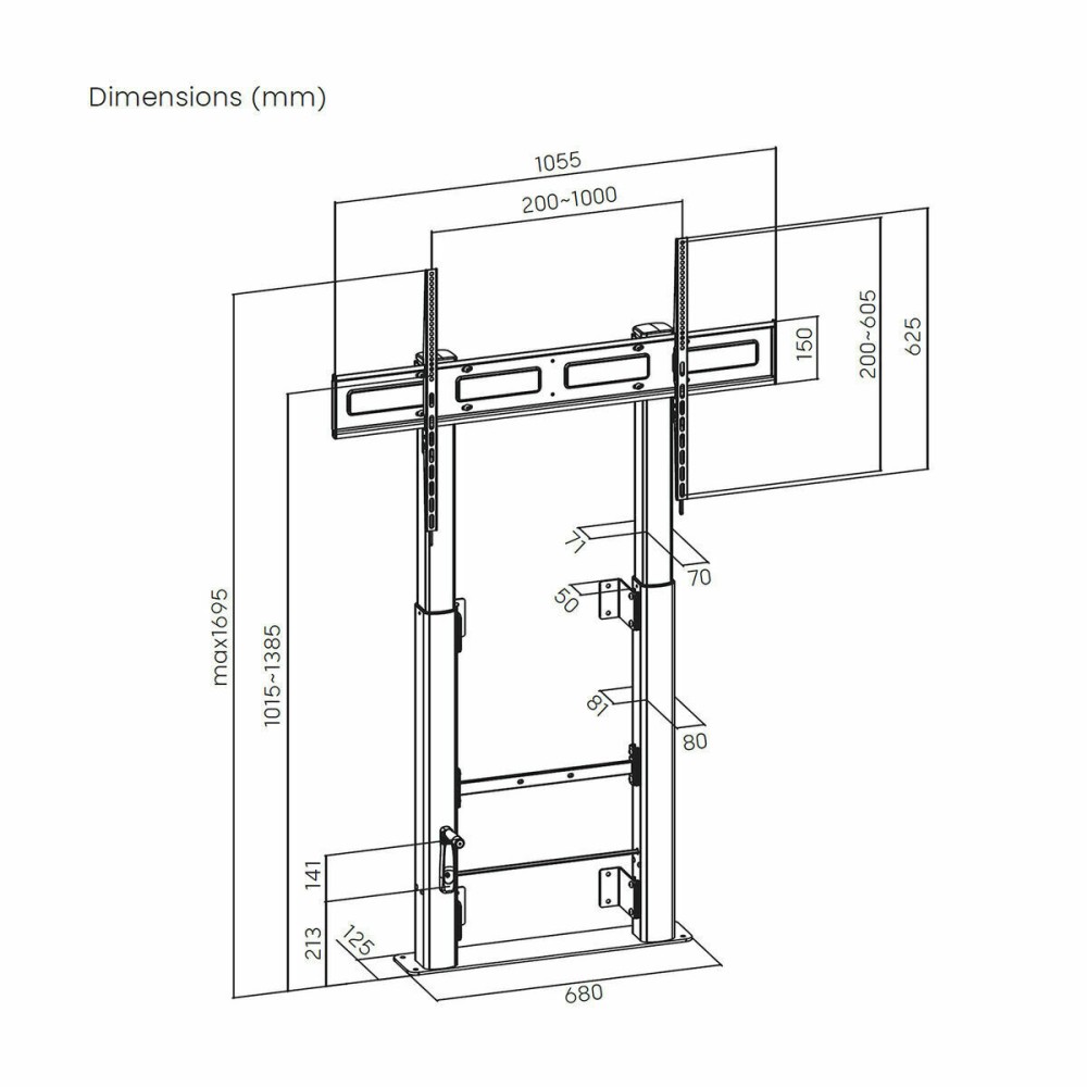 TV Halterung Aisens FWF100E-351 60" 100" 120 kg