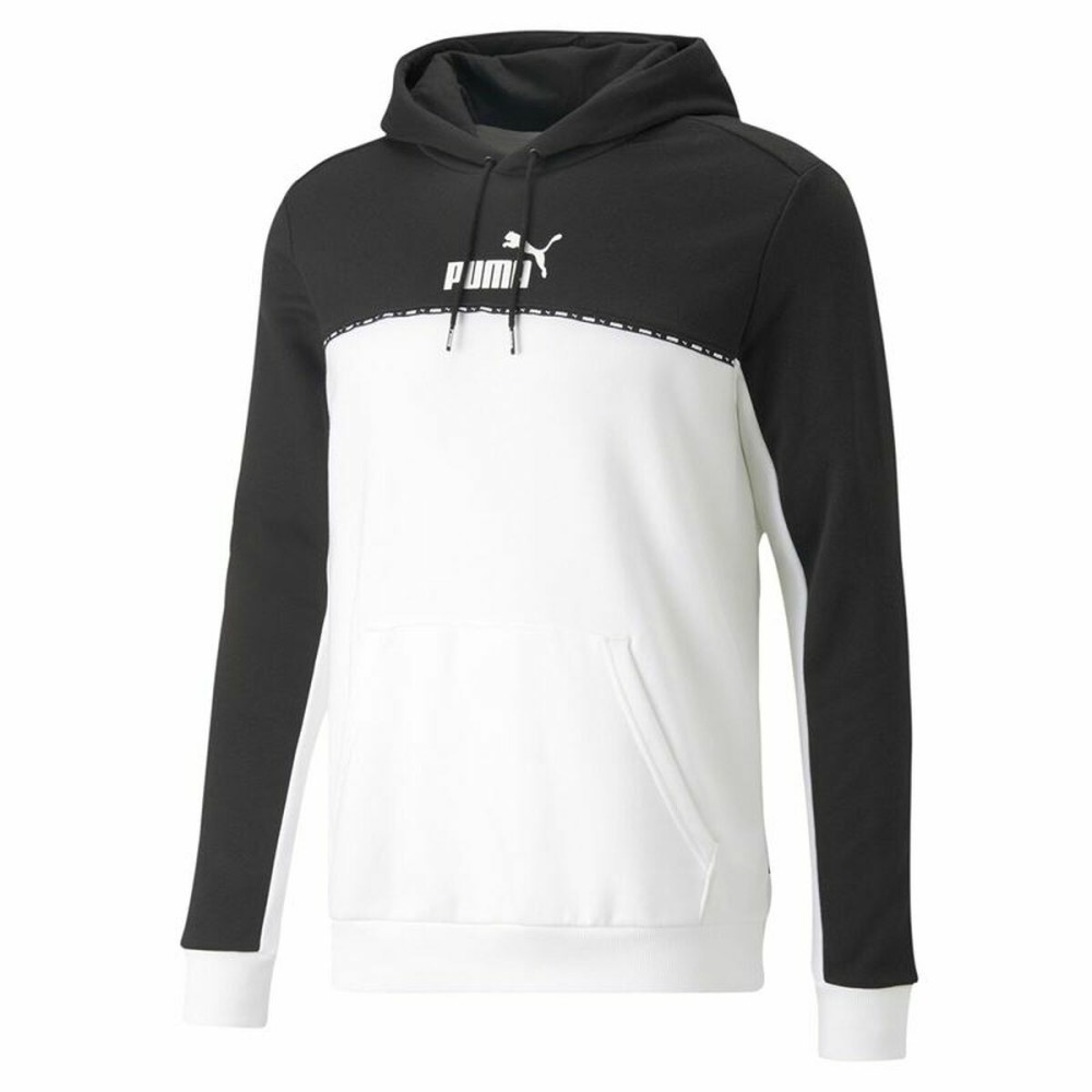 Men’s Hoodie Puma Block X Tape  White Black