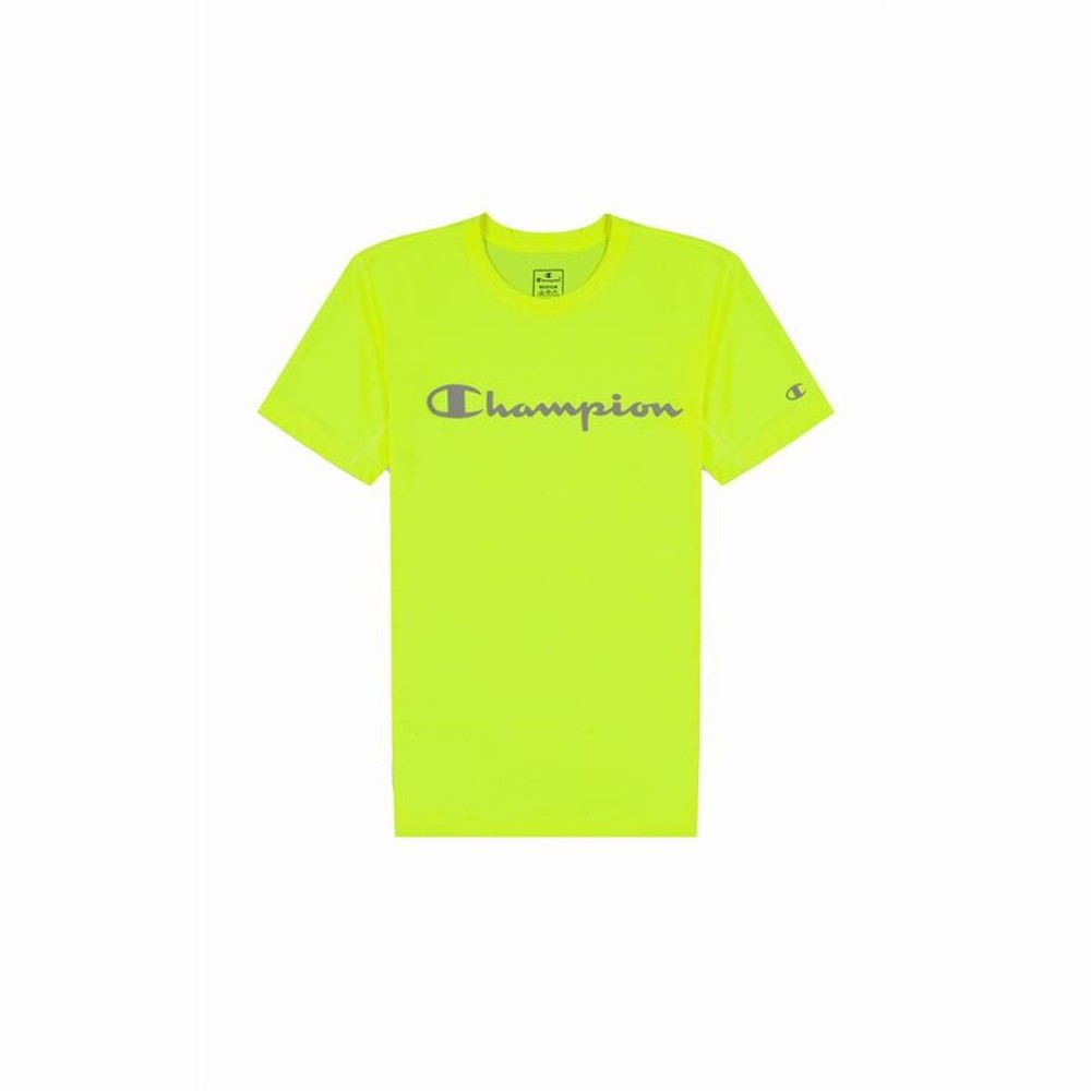 Men’s Short Sleeve T-Shirt Champion Crewneck Lime green