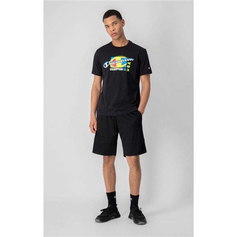 Men’s Short Sleeve T-Shirt Champion Crewneck Black