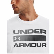 Herren Kurzarm-T-Shirt Under Armour Team issue Wordmark Weiß