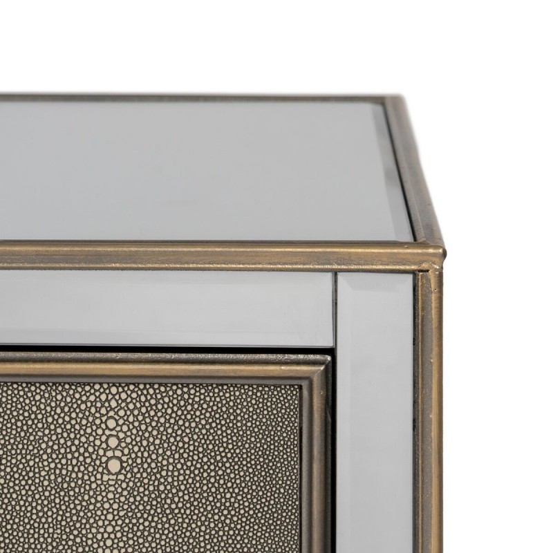 Nightstand CHLOE Golden Mirror Crystal MDF Wood 51 x 41 x 51 cm