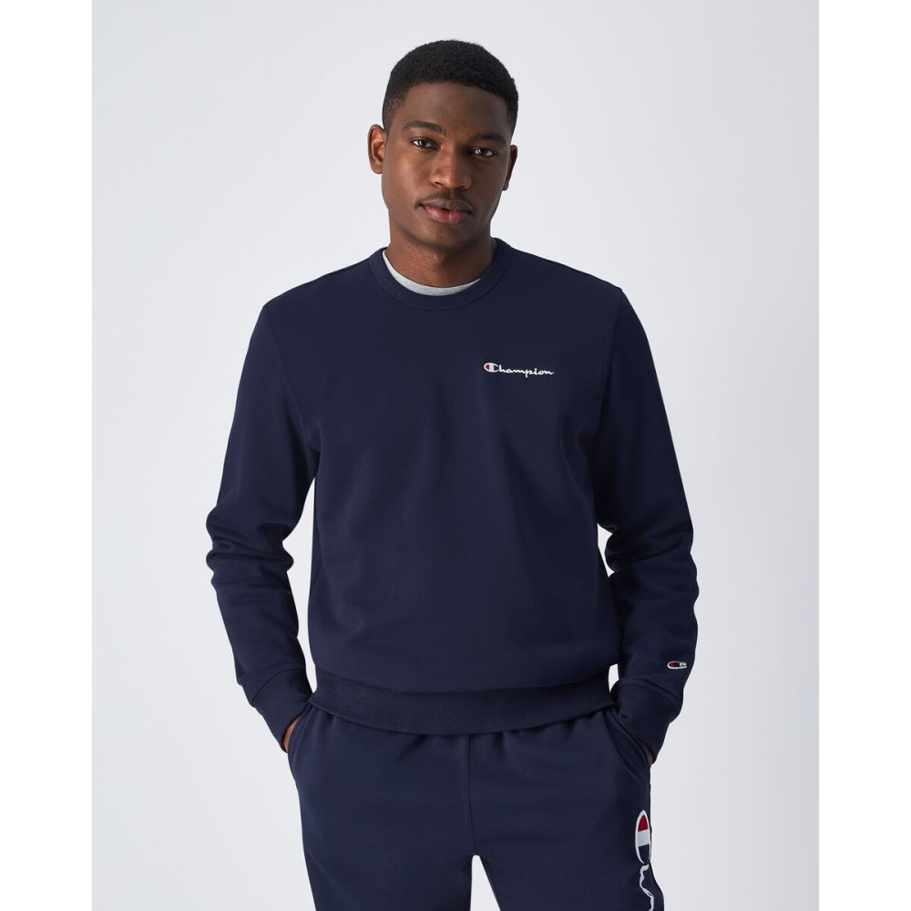 Sweat sans capuche homme Champion CREWNECK SWEATSHIRT 220259 NNY Blue marine