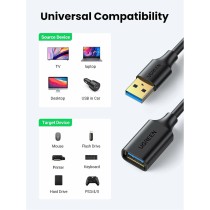 Câble Rallonge à USB Ugreen 10368B Noir 1 m