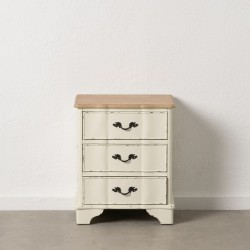 Nightstand Cream Natural Fir wood MDF Wood 50 x 40 x 60 cm