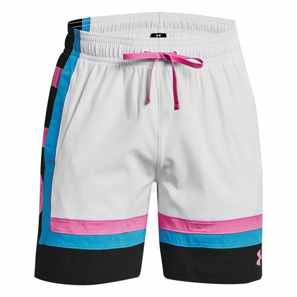 Short de Basket pour Homme Under Armour Baselin  Blanc