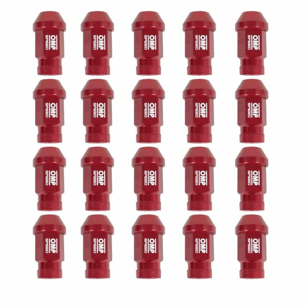 Set Nuts OMP 7075 40 mm M14 x 1,50 20 uds Red