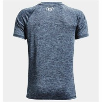 Children’s Short Sleeve T-Shirt Under Armour Tech Twist SS Blue Indigo