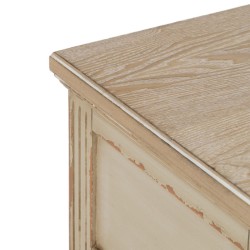 Nightstand Cream Natural Fir wood MDF Wood 56 x 36 x 68 cm