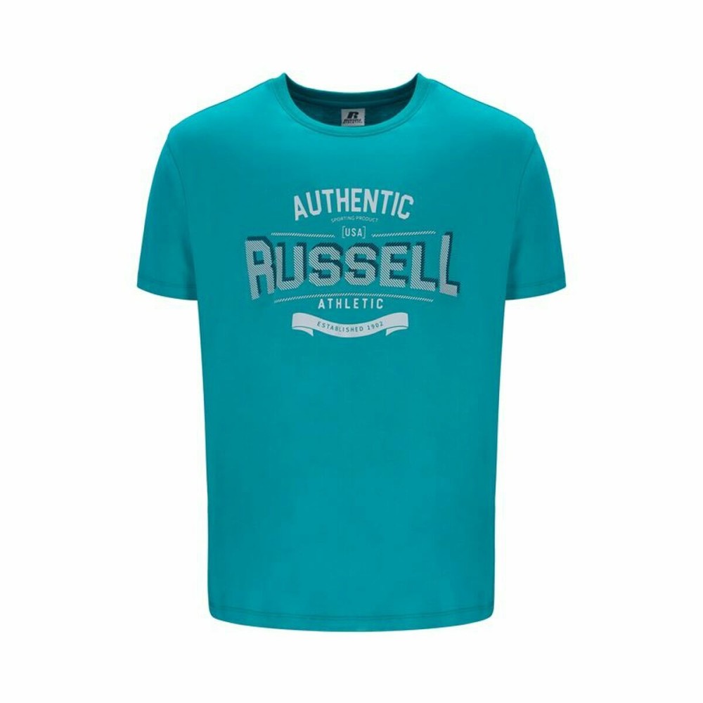 Herren Kurzarm-T-Shirt Russell Athletic Amt A30081 Aquamarin