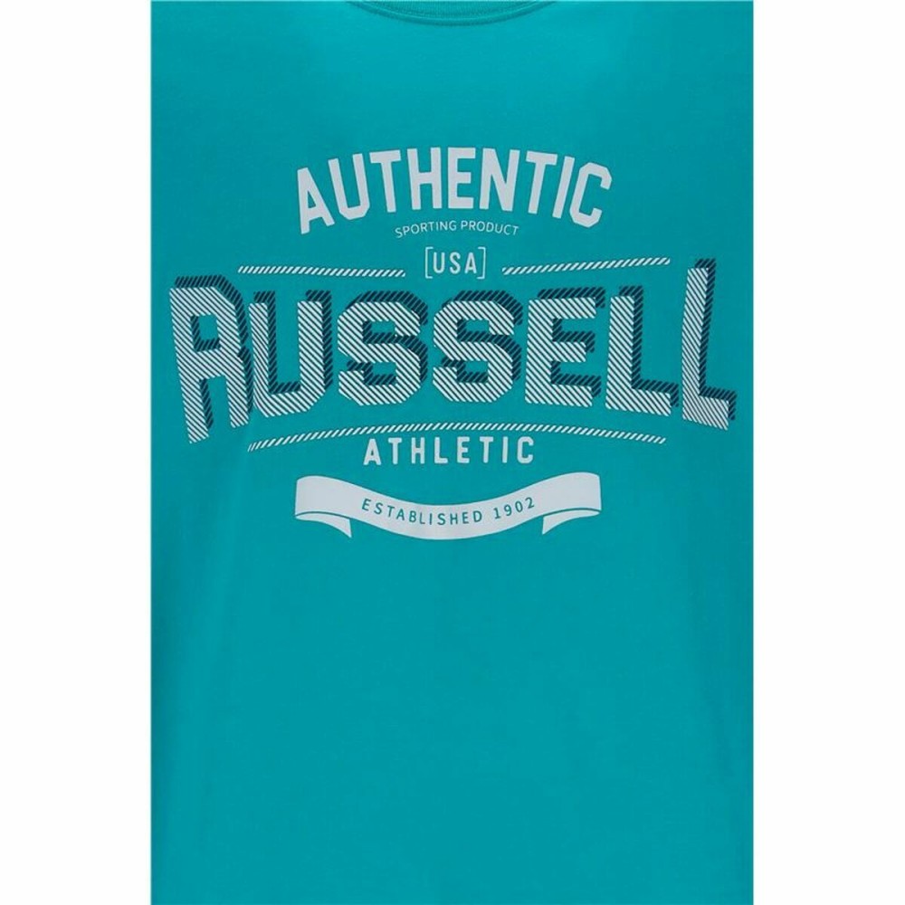 Herren Kurzarm-T-Shirt Russell Athletic Amt A30081 Aquamarin