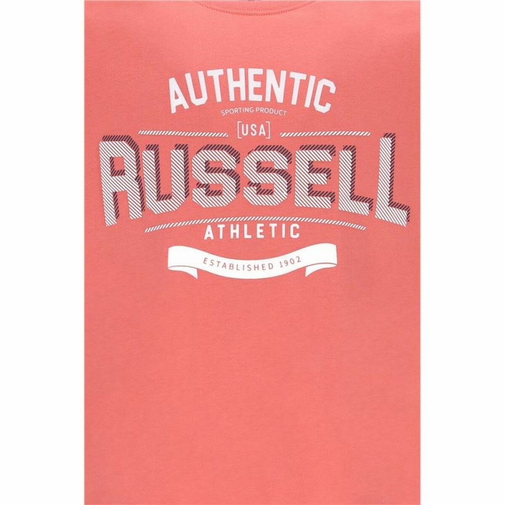 Herren Kurzarm-T-Shirt Russell Athletic Amt A30081 Orange Koralle