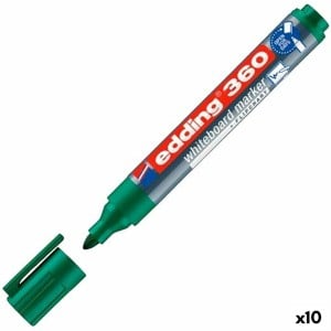 Whiteboard marker Edding 360 Rechargeable Green (10 Units)