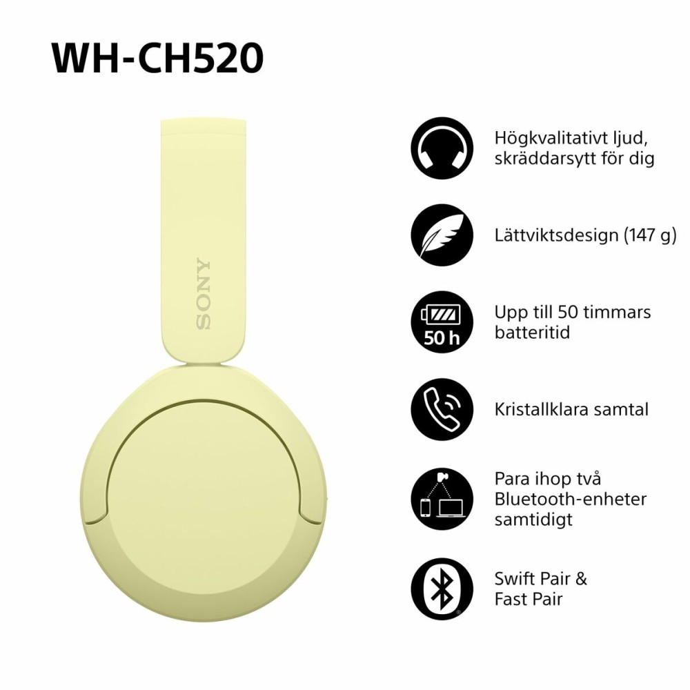 Diadem-Kopfhörer Sony WHCH520Y * Gelb