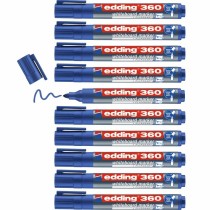 Marqueur pour tableau blanc Edding 360 Rechargeable Bleu (10 Unités)