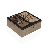Teebox Versa Holz 16,7 x 6,5 x 16,2 cm Lebensbaum