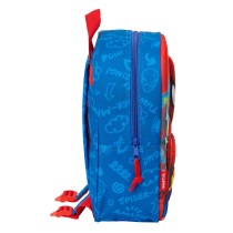 Cartable Spider-Man Rouge Blue marine 22 x 27 x 10 cm 3D