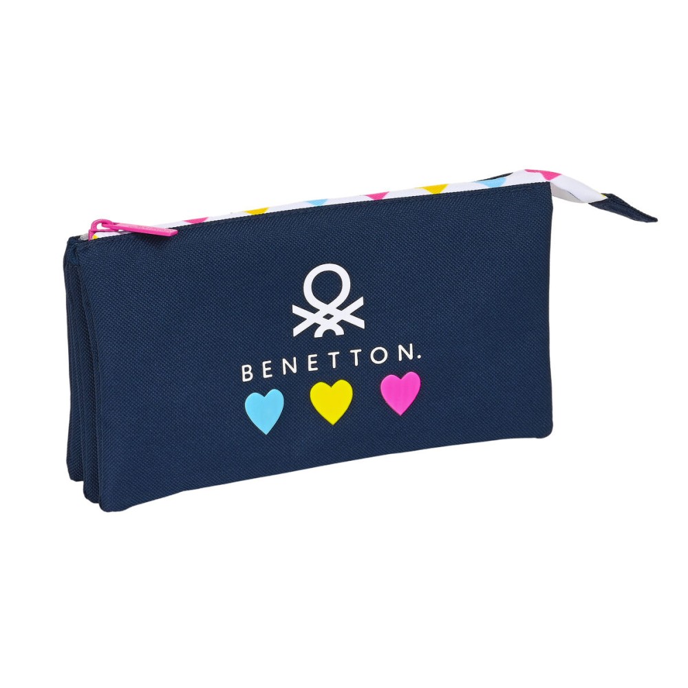 Trousse Fourre-Tout Triple Benetton Love 22 x 3 x 12 cm