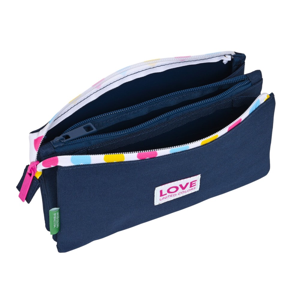 Trousse Fourre-Tout Triple Benetton Love 22 x 3 x 12 cm