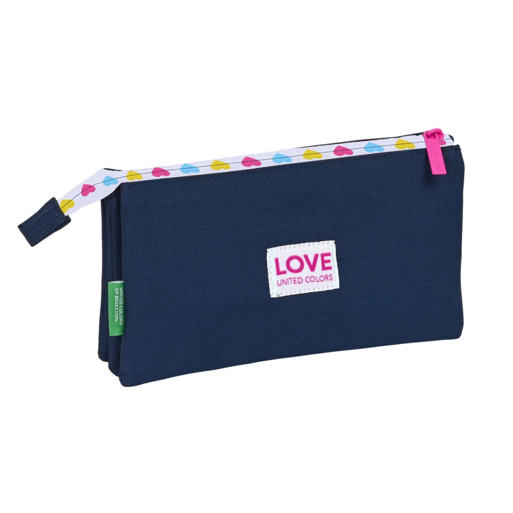 Trousse Fourre-Tout Triple Benetton Love 22 x 3 x 12 cm