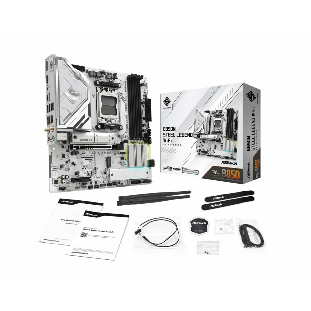 Carte Mère ASRock B850M Steel Legend WiFi Intel Wi-Fi 6 AMD AM5 AMD B850