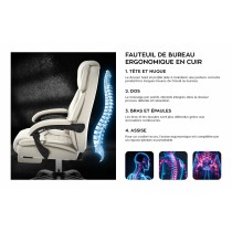 Chaise de Bureau Mark Adler MA-BOSS 6.0 BEIGE Blanc