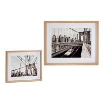 Cadre Gift Decor 94949 Marron Bois verre 43 x 3 x 53 cm Pont